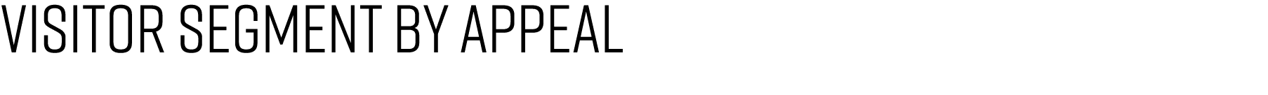 Visitor segment by appeal