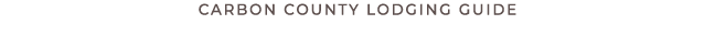 Carbon county Lodging Guide